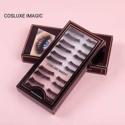 COSLUXE IMAGIC PROfessional Synthetic Fibers False Eyelashes,Natural & soft 100% Handmade -10