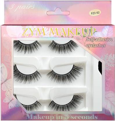 HASTHIP Self Adhesive Eyelashes Natural Look Self Adhesive Lashes Reusable Wispy Cat Eye