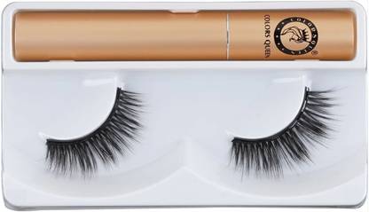 COLORS QUEEN Magnetic Eyeliner Eyelashes 5D Natural Eyelashes 1 Pair with 5g Eyelash Glue