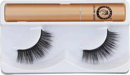 COLORS QUEEN Magnetic Eyeliner Eyelashes 5D Natural Eyelashes 1 Pair with 5g Eyelash Glue