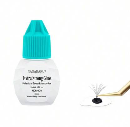 Nagaraku Eyelash Extension Black Glue Extra Strong 1-2S Dry Time False Lash Adhesives