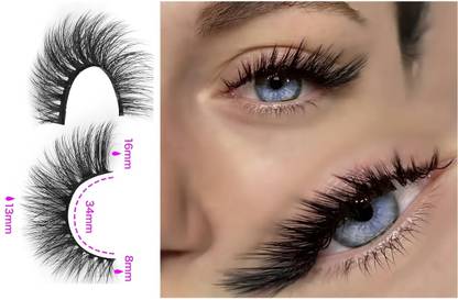 USBK False Eyelashes, Reusable Fake Eyelashes , Natural False Eyelashes