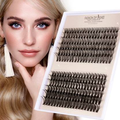 HASTHIP Lash Clusters 30D/40D Eyelash Clusters Fluffy DIY Lash Extensions Wispy D Curl