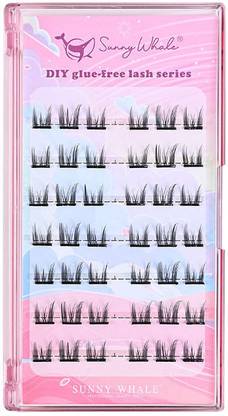 HASTHIP Self Adhesive Ellipse Flat Lash Clusters Press&Go Cluster Lashes No Glue Needed