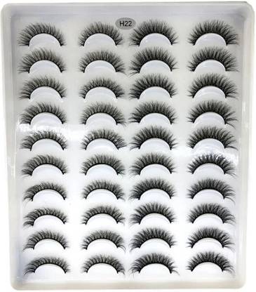 Bombay Vanity 20 Pair Reusable Natural Look 3D False Eyelashes For Party & Bridal Makeup