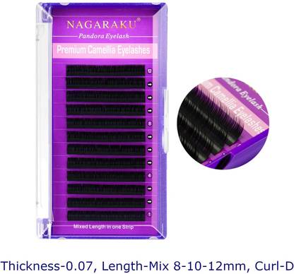 Nagaraku 12 row Volume Eyelash Extensions Mixed Length in One Lash Strip Camellia Eyelash
