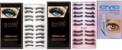 glam more false eyelashes (L02 AND L03) and free eyelashes glue
