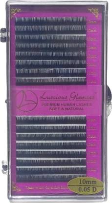 luscious glances Soft And Natural Eyelash Extensions Lashes 0.5 Thickness Curl-D