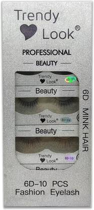 Trendy Look 6D Mink Premium False Eye Lashes - Limited Collection 10 Pairs Set.