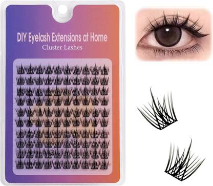 SERPLEX Wispy Lash Clusters Natural 10MM C Curl Eyelash Extensions for Women