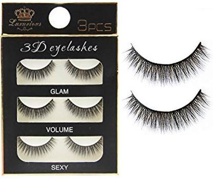 EKINSU 3 Pairs False Eyelashes, Handmade Natural 3D Thick