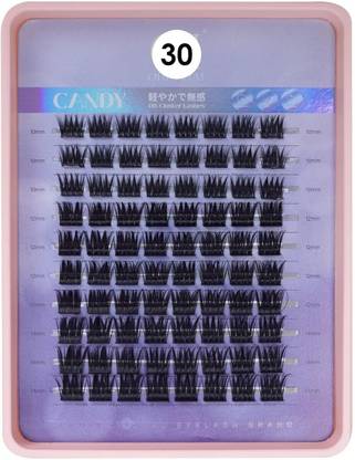 COSLUXE PROFESSIONAL Eyelash Extension, False Eyelash 200 PCS C Eyelashes Clusters- No-30- 10-12-14mm