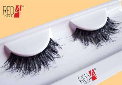 RED4 False Eyelashes Fiber Synthetic ,Natural & soft 100% Handmade 3D Eyelashes