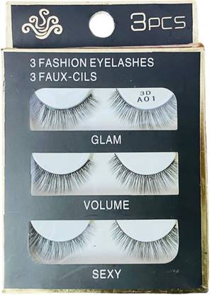 glam more 3 pair eyelashes a01