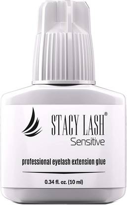Stacy Lash Sensitive Eyelash Extension Glue 10ml Low Fume 5 Sec Drying time Black Adhesive