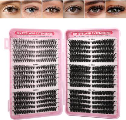 SERPLEX Individual Eyelash Clusters Set 540 Pieces Soft Natural Lashes for Women