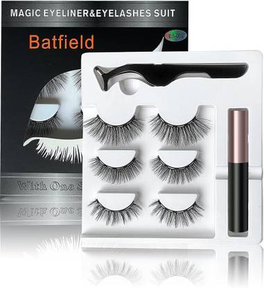 batfield 6PCS Magnetic False Eyelashes, Reusable Fake Eyelashes , Natural False Eyelashes