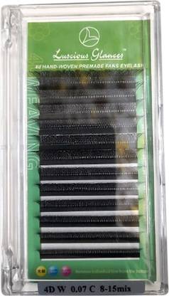 luscious glances 4D W Shape Premade Volume Eyelash Extensions Lash Box C Curl