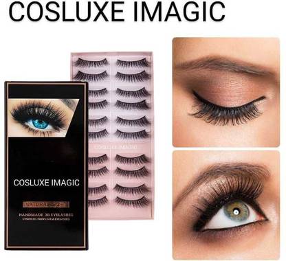 COSLUXE IMAGIC PROfessional Synthetic Fibers False Eyelashes,Natural & soft 100% Handmade -l11