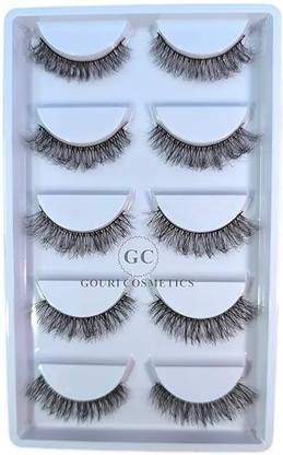 GOURI COSMETICS 3D EYELASHES - False Eyelashes for Women -(5 Pr Pack)- (GC-024)