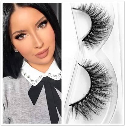 NADJA 1Pairs Black Handmade Natural 3D Thick Long False Eyelashes