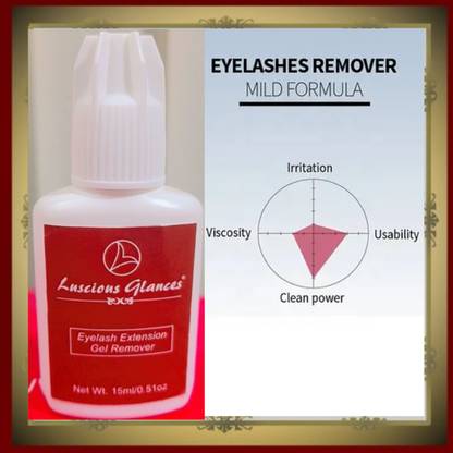 luscious glances Eyelash Extension Gel Remover Fast Lash Adhesive Dissolution 15 ML