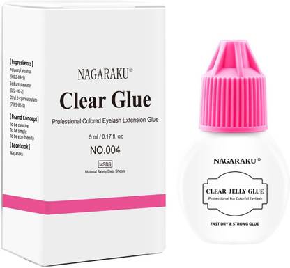 Nagaraku Eyelash Extension Clear Glue Clear Jelly Glue 1-2S Dry Time False Lash Adhesives