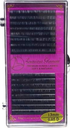 luscious glances Soft And Natural Eyelash Extensions Lashes 0.5 Thickness Curl-D