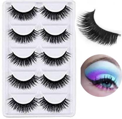 Hidden Beauty 5 Pairs False Eyelashes Natural soft Long Eyelashes Wispy Handmade Eyelashes