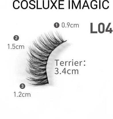 COSLUXE IMAGIC PROfessional Synthetic Fibers False Eyelashes,Natural & soft 100% Handmade -04