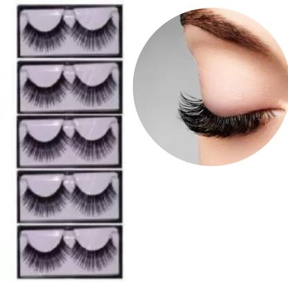 Hidden Beauty 5 Pairs False Eyelashes Natural soft Long Eyelashes, Wispy Handmade Eyelashes