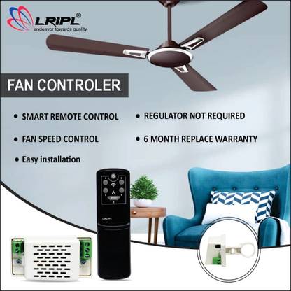 LRIPL Fan Controller [Convert Normal Ceiling Fan into Remote Controllable Fan] Step-Type Button Regulator