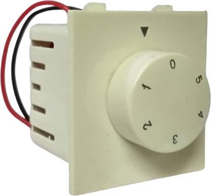 SUNGOLD R-2 HUM FREE 5 STEP MODULAR FAN REGULATOR (PACK OF 1) Step-Type Button Regulator