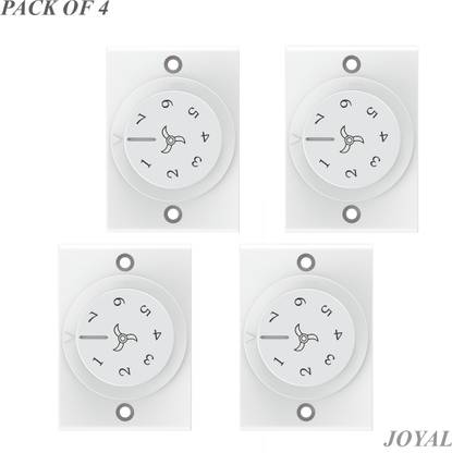 joyal Socket 7 Step Fan Regulator Pack of 4 Step-Type Button Regulator
