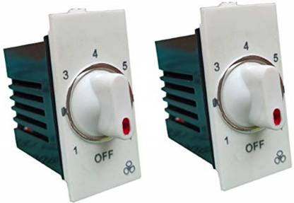 SEER ceiling fan regulator 7 step modular pack of 1 Step-Type Button Regulator