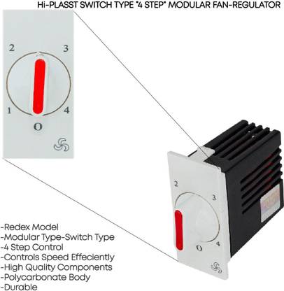 HI-PLASST (2 pcs) Switch Redex Modular 4-step Step-Type Button Regulator