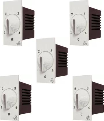 PUNJAB ELECTRICALSS Socket Step Type Fan Regulator (Pack of 5) use in household, offices Step-Type Button Regulator