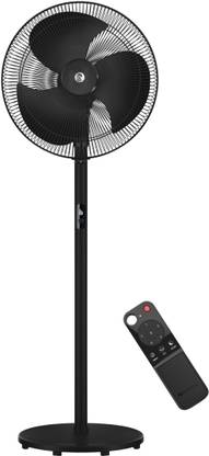 Atomberg Stelios Pro Pedestal Fan Midnight Black with 2 Year Warranty Remote Controlled 400 mm Pedestal Fan