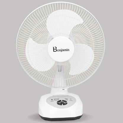 MrRight by Fippy MR-5912 1 Year Home Service Warranty AC/DC 12" Oscillating Rechargeable Fan/ Battery Fan with 12 Months Warranty Silent Operation 304.8 mm Table Fan