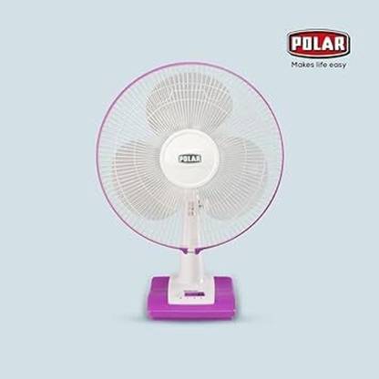 Polar Annexer High Speed 400mm Table Fan White Mauve|Mini Powerful Cooling Fan with 1 Year Warranty 400 mm Table Fan