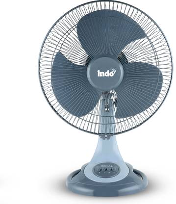 Indo 110 W High speed Table Fan | HighAir Delivery |3-Speed Control| 2-Years Warranty 400 mm 3 Blade Table Fan