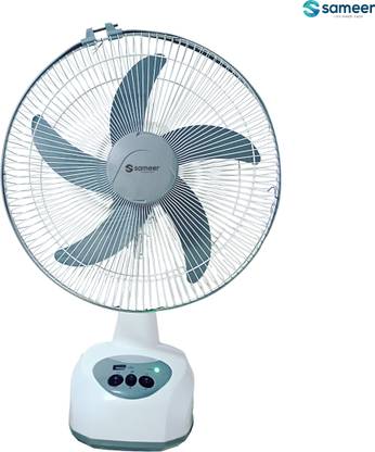 Sameer Air Master 16 Inch Solar Rechargeable AC/DC FAN with 1 Year Warranty Ultra High Speed 300 mm Table Fan