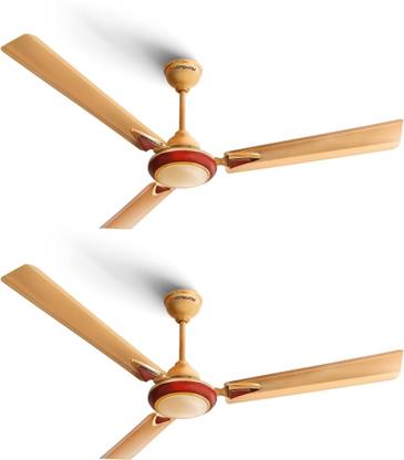 Longway Starlite-1 P2 with 2 Year Warranty Ultra High Speed 1200 mm Ceiling Fan  (Golden Beige | Pack of 2)