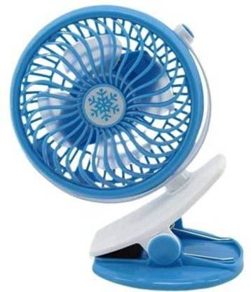 global up Powerful Rechargeable Portable Fan 360 Degree Rotating High Speed Table Fan 110 mm 4 Blade Table Fan