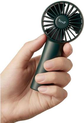 Brrf Pocket Fan | Inbuilt Battery 2000 mAh Handheld , 3 Speeds, USB Rechargeable | Upto 12 Hours Running On Single Charge, Carry It Anywhere USB Fan