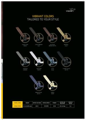 V-Guard AIRWIZ PRIME PREMIUM HIGH SPEED (48") 370 RPM with 3 Year Warranty BLDC Motor with Remote 1200 mm Ceiling Fan