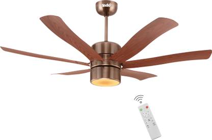 Indo 1200mm Designer BLDC Ceiling Fan with Light | Remote Control | with 24 Months Warranty BLDC Motor with Remote 1200 mm Ceiling Fan