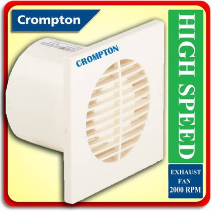 Crompton Axial Air Super Quiet HIGH SPEED 2000 RPM 100% COPPER High Performance19 with 24 Months Warranty Silent Operation 150 mm Exhaust Fan