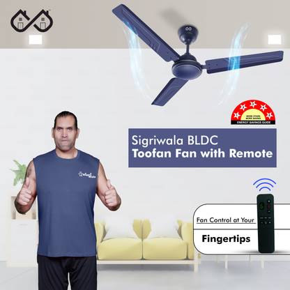 Sigri-wala Toofan Energy Efficient 5 Star 1200 mm 3 Blade Ceiling Fan