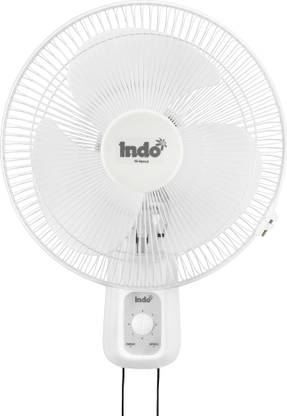 Indo 16" High Speed Wall Fan ALPHA | 110 Watts | 3 speed Controls| 2 Years warranty| 400 mm 3 Blade Wall Fan
